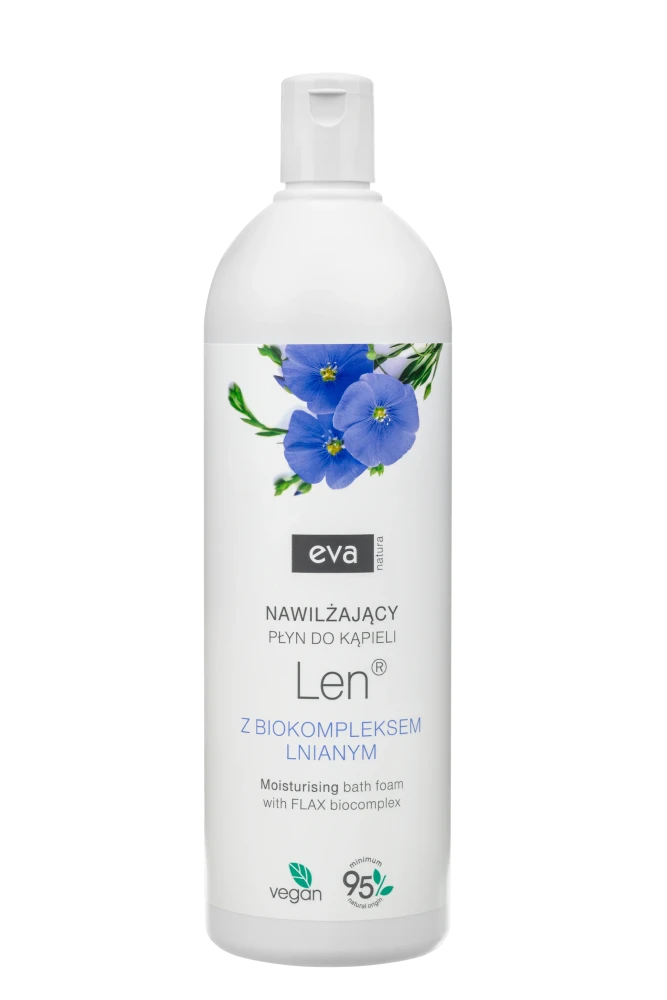 EVA NATURA Nawilżający płyn do kąpieli z biokompleksem lnianym